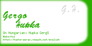 gergo hupka business card
